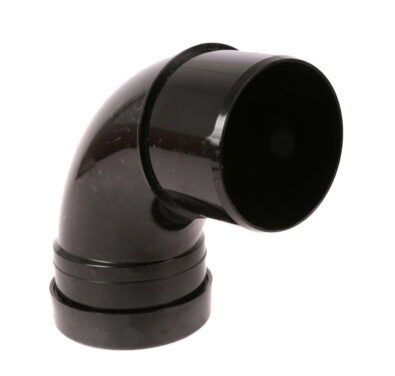 90_92.5 Degree Bend 110mm SINGLE Socket Black